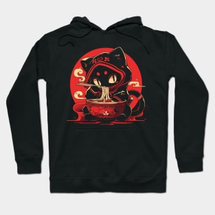 Cute Manga Cat Eating Ramen | Gift Idea Hoodie